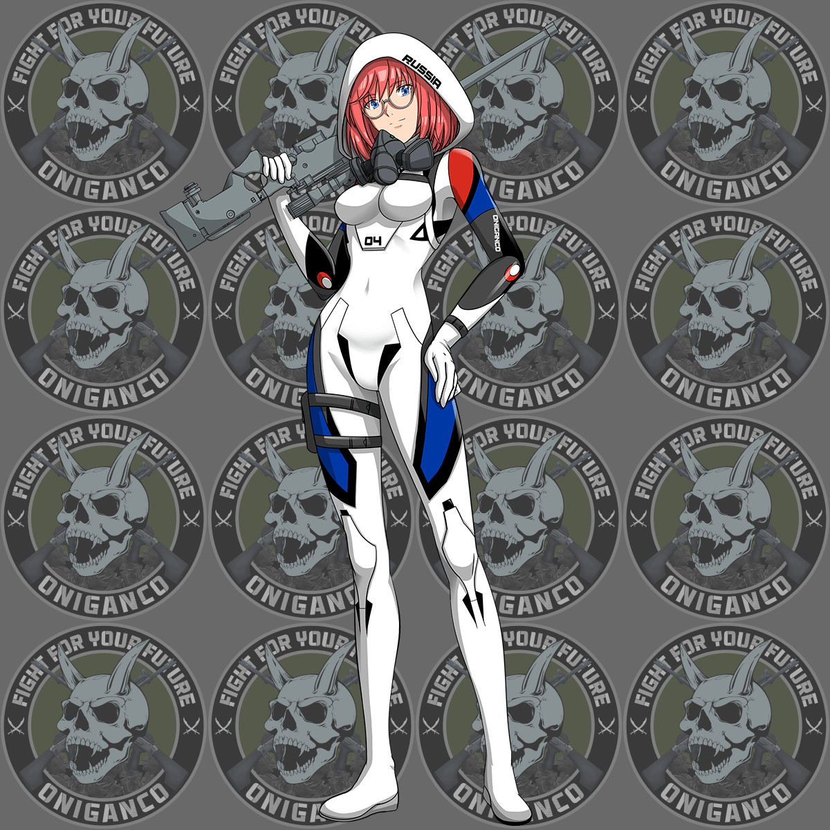 OLIVIA "Neon Gen Plug Suit" Full Body Sticker